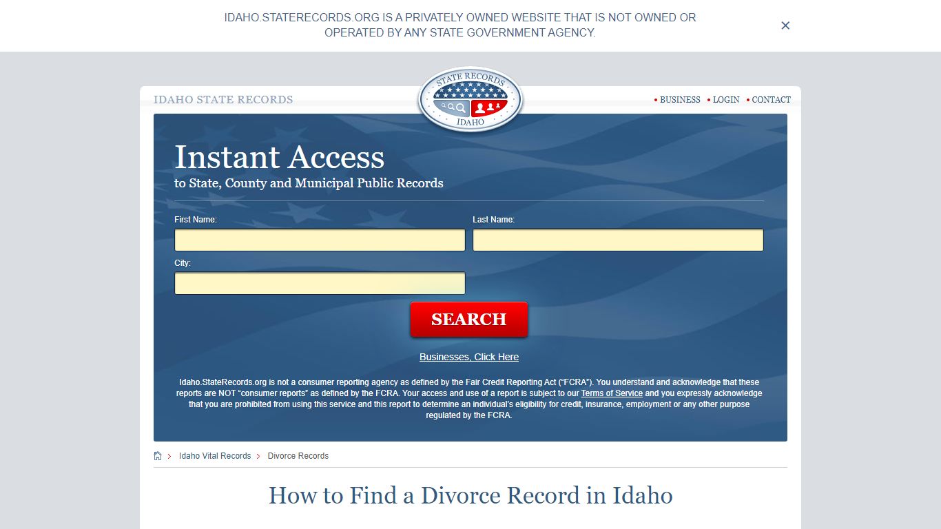 How to Find a Divorce Record in Idaho