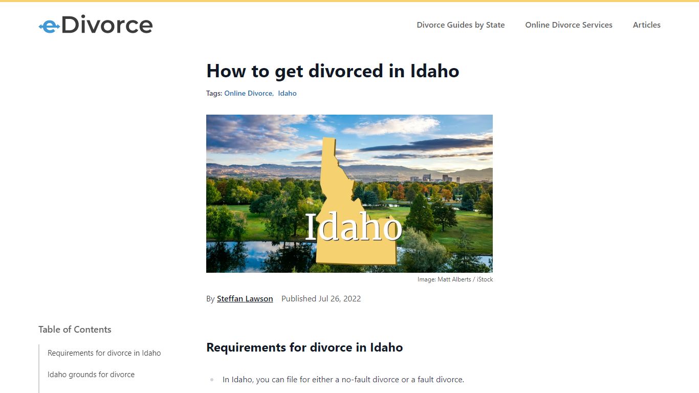 Idaho Divorce How-to Guide - eDivorce