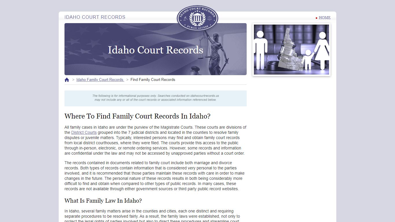 Where to Find Idaho Family Court Records | IdahoCourtRecords.us